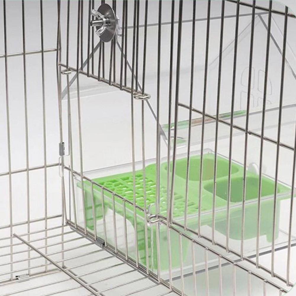 Transparenter Hängender Papageienfutterspender Verhindert Streuung Vogelbad Wellensittich Badewanne Leicht zu Reinigen