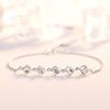 Silver-Plated Geometric Women's Bracelet with Love Cube Crystal - Personalized High-End Jewelry.