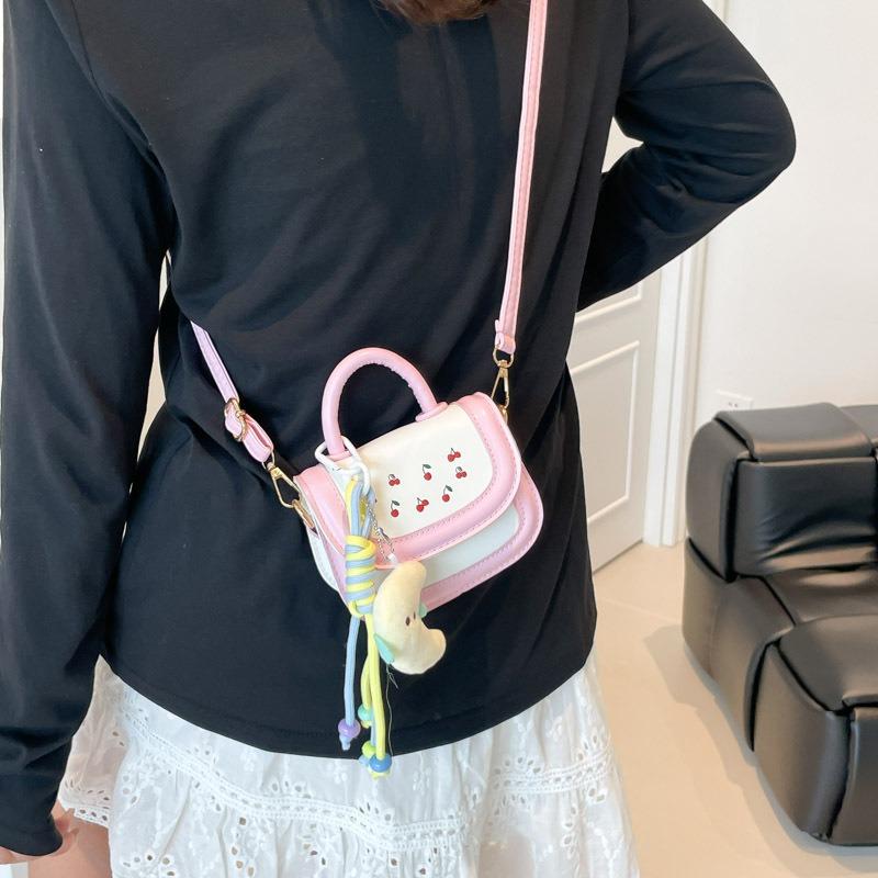 Sweet wind portable small square bag women's bag summer new contrasting color mini shoulder bag trendy versatile messenger bag