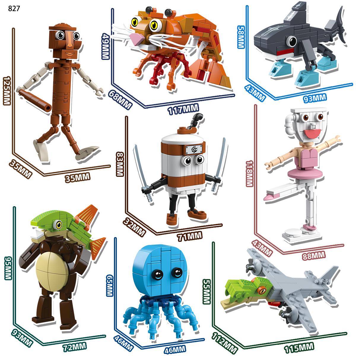 

Тунг Тунг Сахур Маразм Животные Конструктор Тралалело Тралала АкулаКирпичики Игрушка Подарок для Детей Малышей детские игрушки no original box