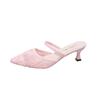 Fashion Thin Heel Temperament Retro Slippers 2025 Fashion Slippers Outer Shoes Spring and Summer 2025 New Pointed Sandals