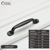 128mm Home Hotel Italian Aluminium Alloy Black Color Furniture Handles Drawer Kitchen Cabinet Bookcase Hardware Cabinet Pulls