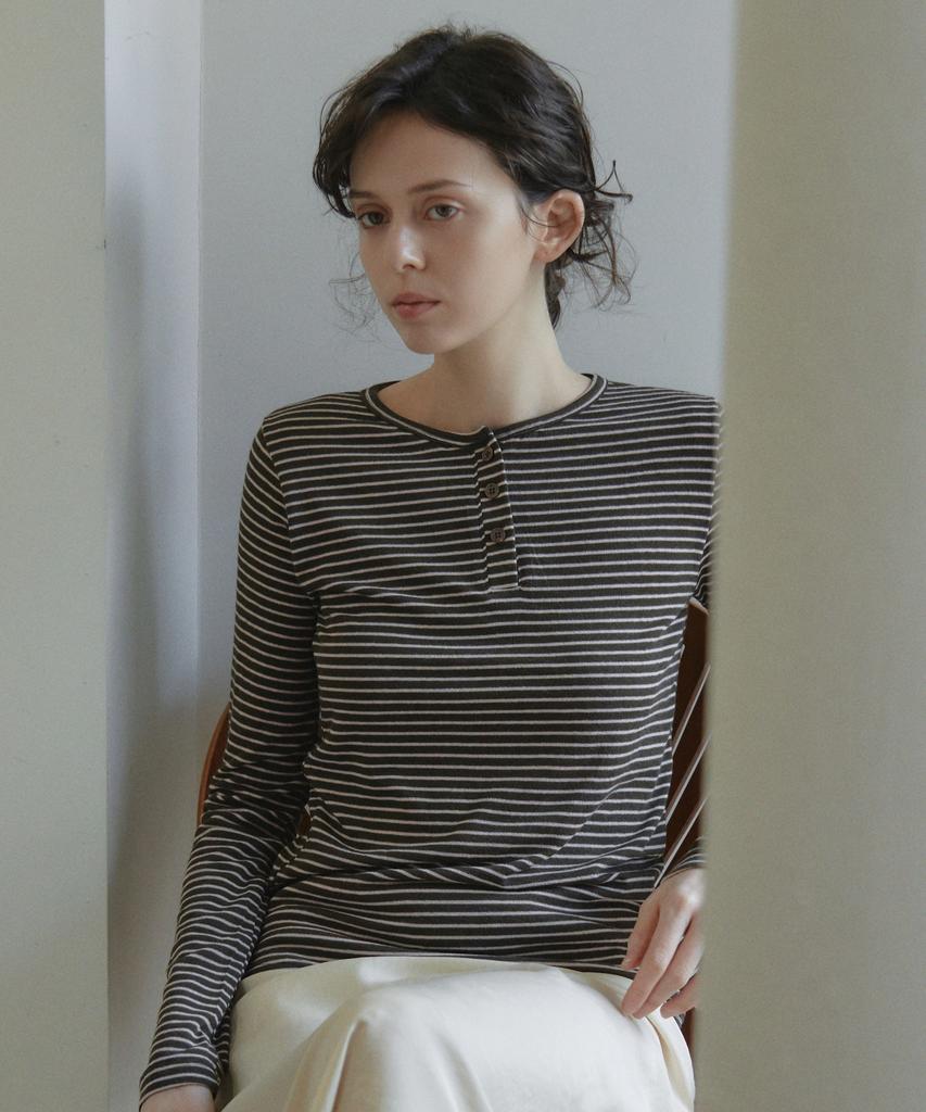 ELLIOTI Zenia Wool Tencel Stripe Ts_4Color