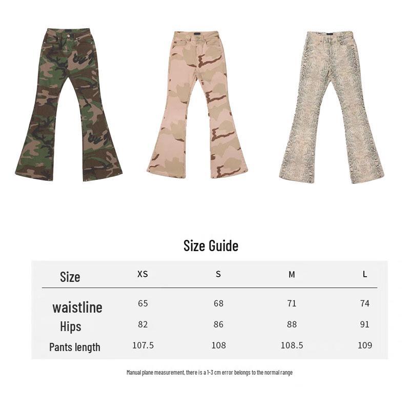 SFK Storm Camo Bell Bottom Jeans