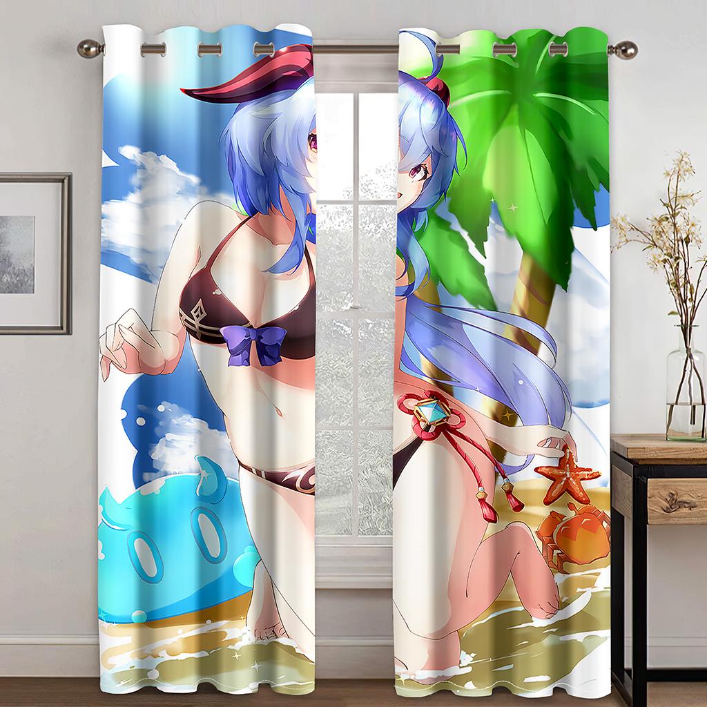 Children's Favorite Cartoon Anime Games Character Curtains 2 Panel Living Room Bedroom Balcony Den Kids Room Decor Curtains
