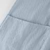 Women's Color Cotton Linen Dress With V-neck Casual Loose Pocket Dress