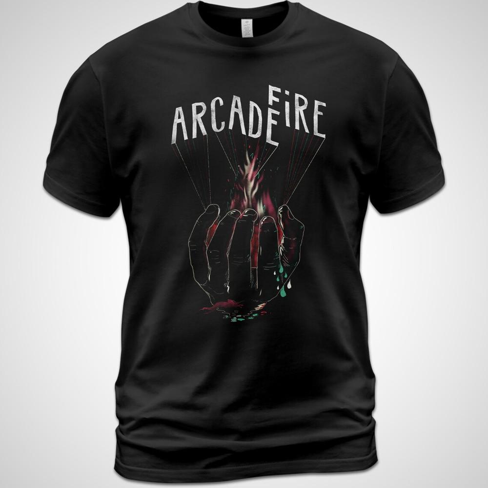Cotton T-shirt Arcade Fire Rock Tee The Suburbs Win Butler Regine Chassagne Unisex T-Shirt M