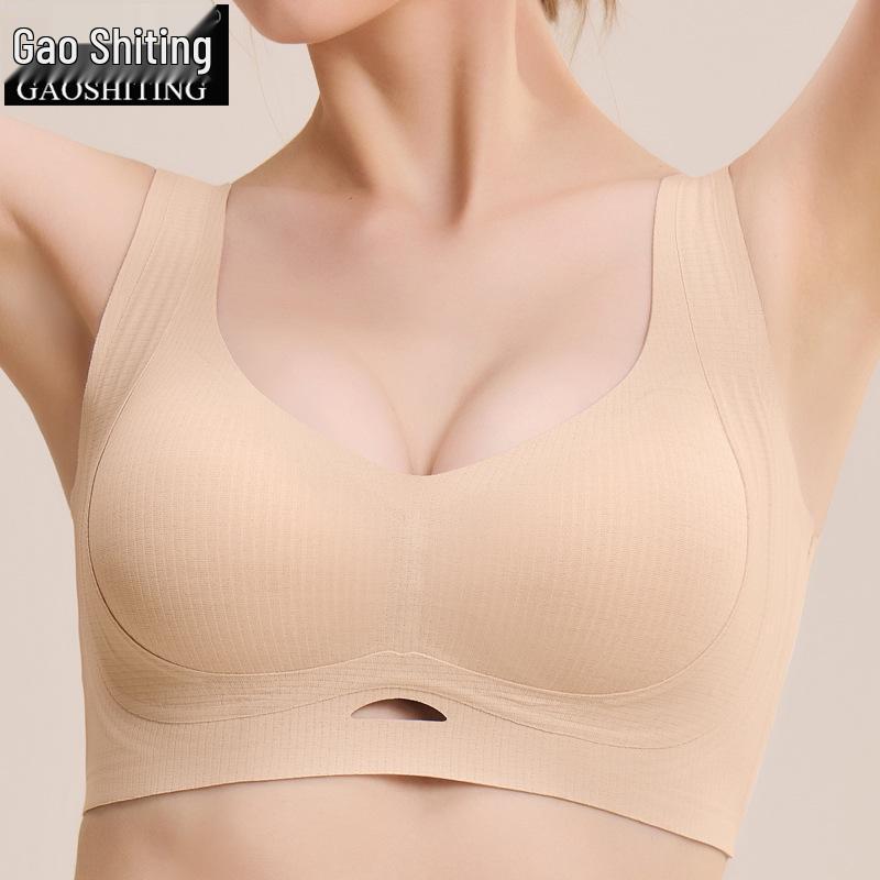 Flannel Warm Vest-Style Wireless Bra: Seamless, Anti-Sagging, Perfect for Small Chests