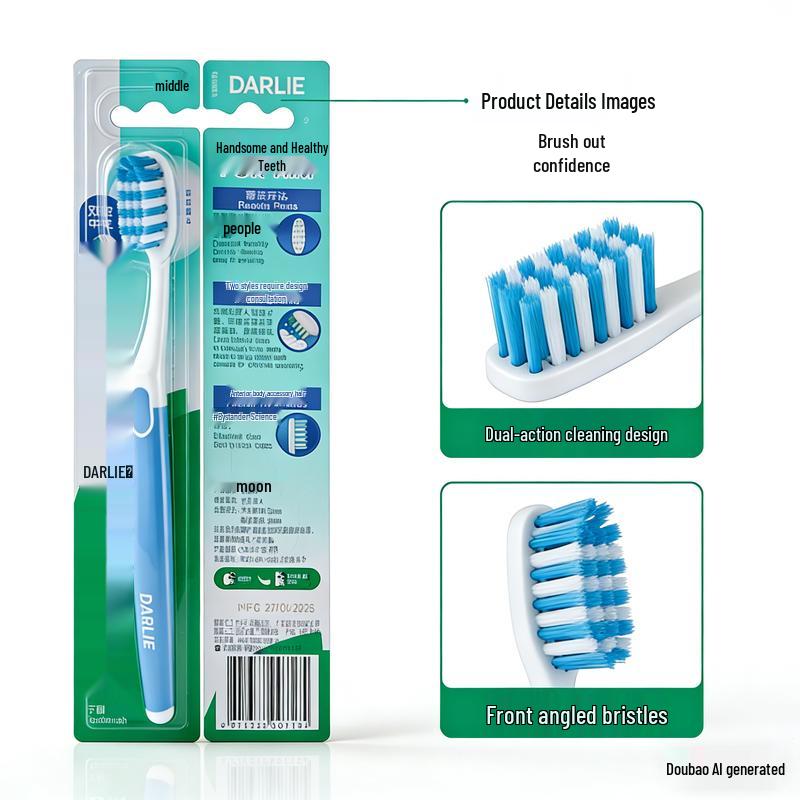 

Darlie Dashing Clean Toothbrush, Medium Bristle, 10-Pack