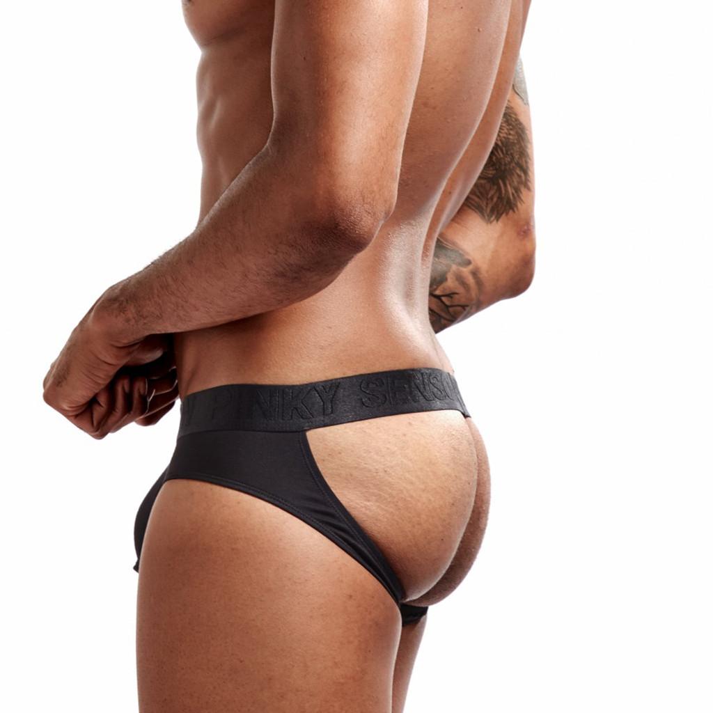 Men's Sexy Underwear Transparent  Shorts Hot Lip Print Underpants