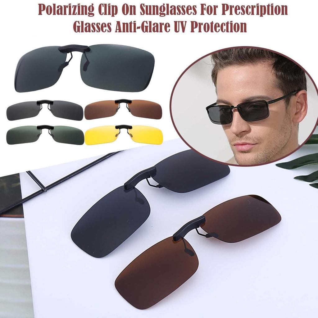Sunglass Clips For Men/women Drivers Driving Night Clips Sunglasses Goggles For Night Vision Fo J2S9