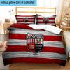 Brentford Football Club Crest 3PCS Print Bedding Set, Includes A Duvet Cover and Two Pillowcases for Bedroom, Dormitory, Suitable for All Seasons