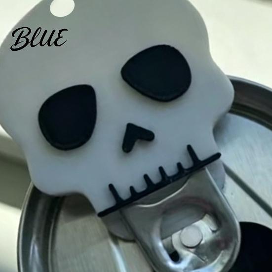 Novelty Holiday Kitchenware Halloween Soda Tab Opener Keychain Cute Skull & Pumpkin Can Puller Reusable Drink Beverage Auxiliary Opener Portable