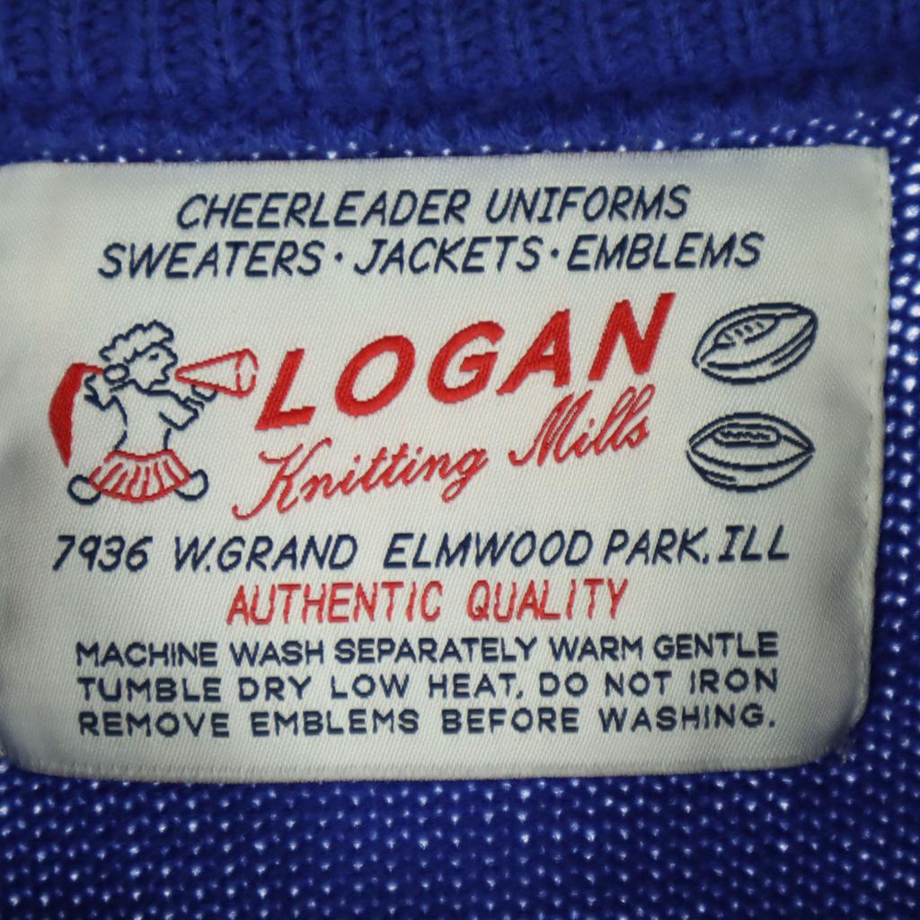 Beauty products LOGAN knitting mills Long sleeve knit F blue Men's Used