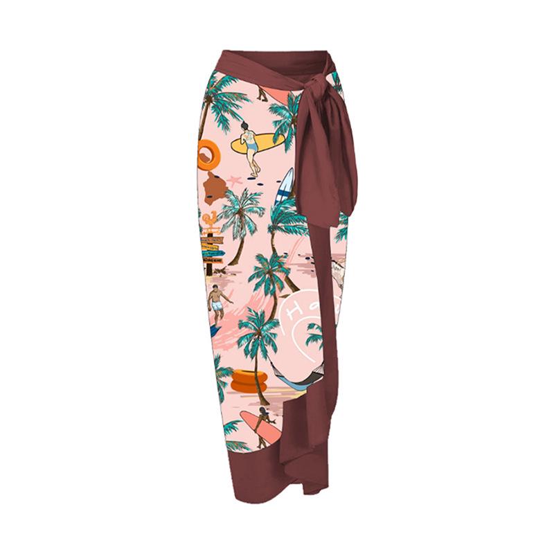 

Европейская и американская праздничная юбка миди с завязками для женщин - Хит продаж Стиль 23017258 One Size коричневый