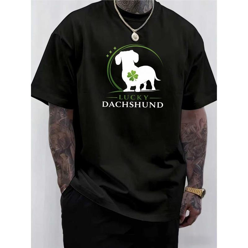 Men's Printed Short-sleeved T-shirt for St. Patrick's Day, New Trendy Men's Wear, Regular Sports T-shirt, Suitable for Gamers and Themed Parties
