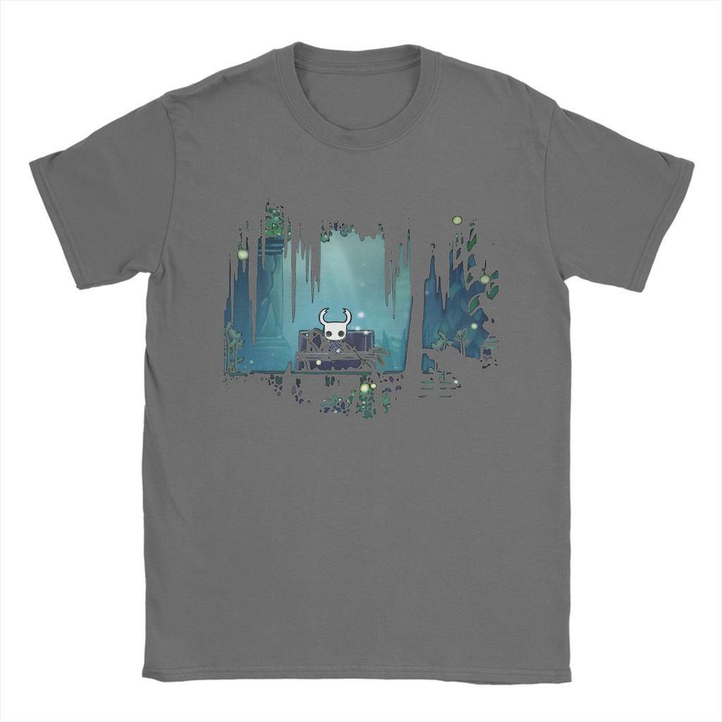 Hollow Green Hollow Knight T-Shirts Humorvolle Reine Baumwoll-Tees Rundhals Kurzarm T-Shirts Grafisch bedruckte Kleidung