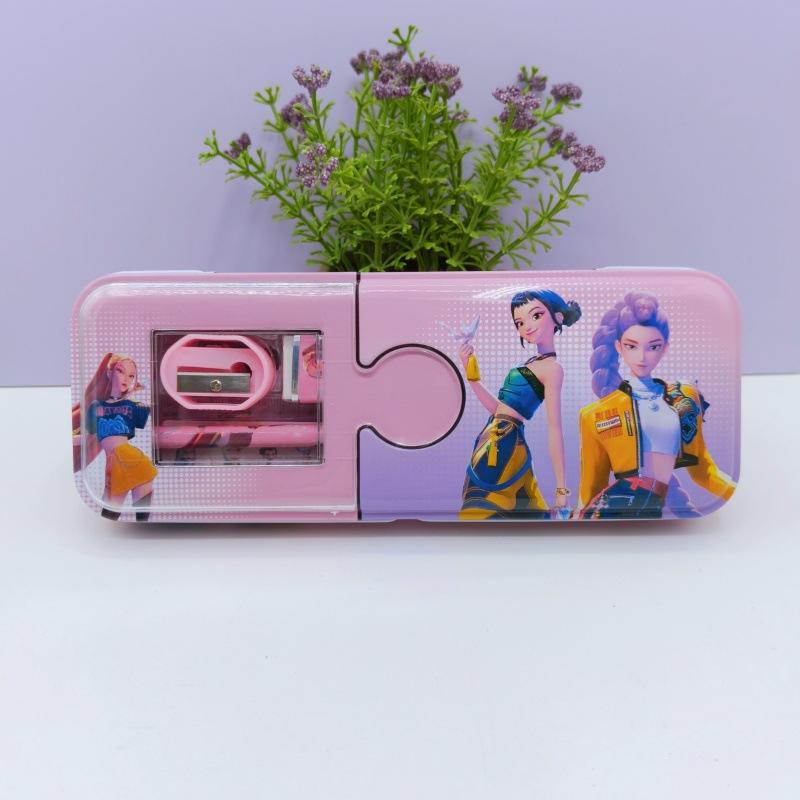 Witch Hunter Iron Pencil Box Set Double Pencil Box Elementary School Stationery Box Set Children S Learning Stationery Gift Box