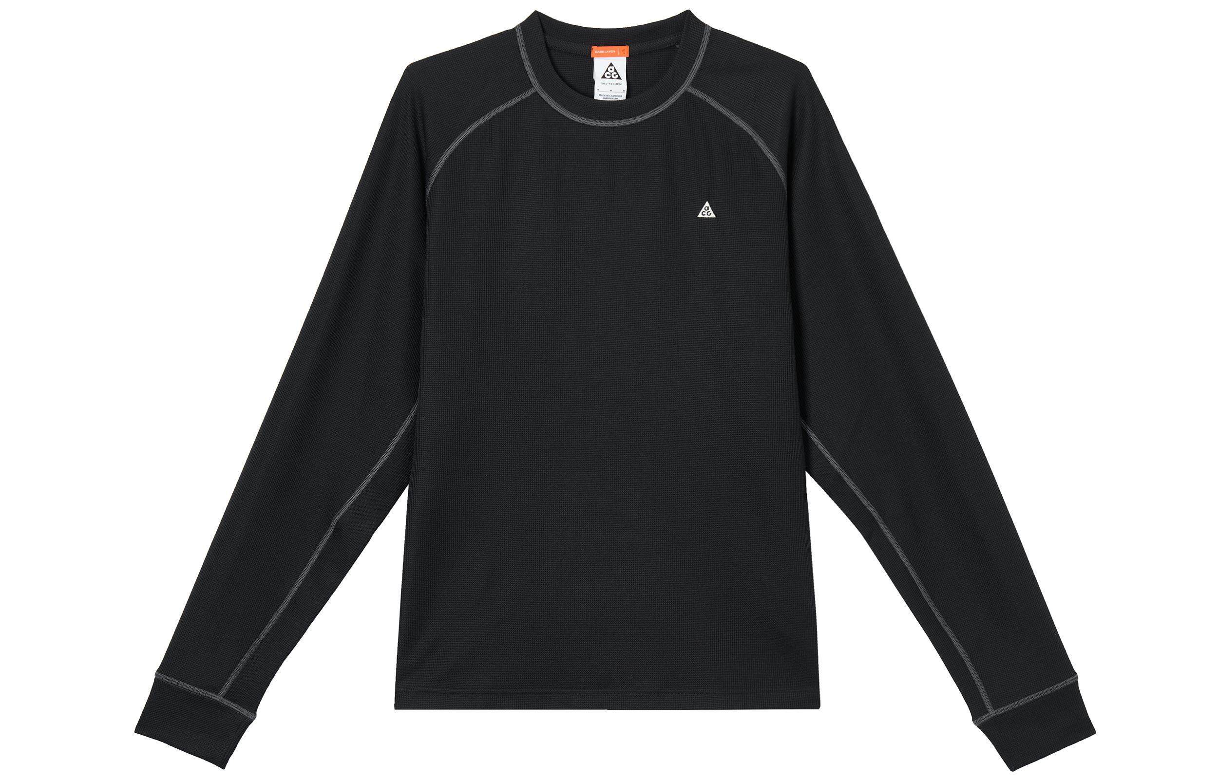 Nike ACG T Shirts Men s Black Crew Neck Moderate Straight Fit HV0586-010 M