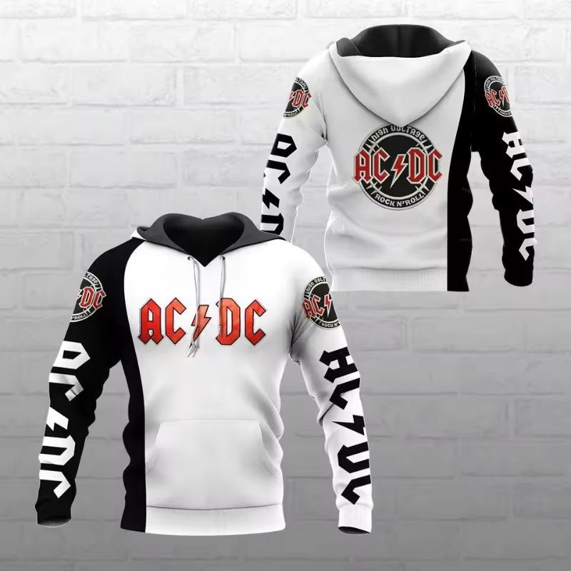 Spring and Autumn Popular Retro Men's Hoodies 3D Printing Fashion Rock Men's Casual Fashion Sweatshirts Tops