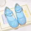 Girls' Leather Crystal Princess Shoes with Soft Soles for Performances and Special Occasions