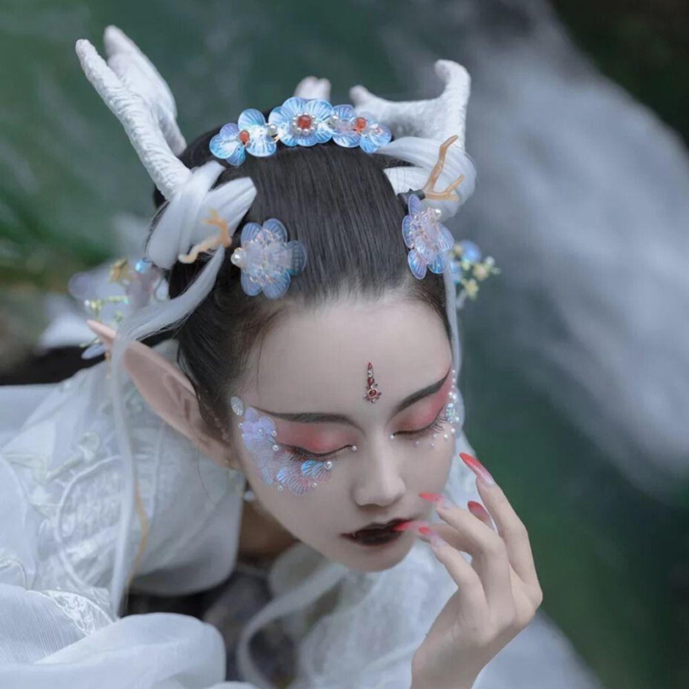 Colorful 3D Face Jewelry Stickers Mixed Disposable Tattoo Stickers Eyeliner  Decals  Women