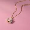 Collana con Ciondolo Geometrico Placcata Oro per Donne e Uomini alla Moda
