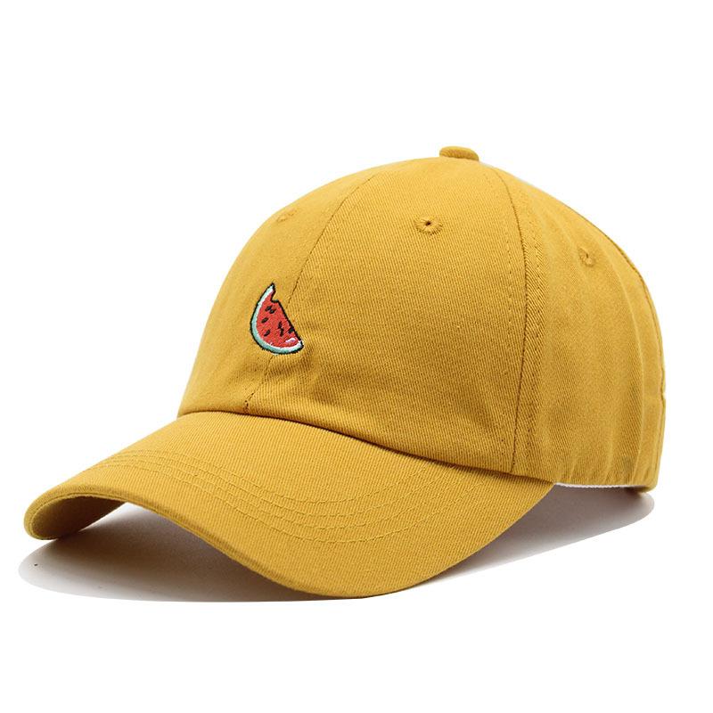 Small Watermelon Embroidered Adult Cotton Baseball Cap For Men And Women Outdoor Travel Sunshade Sunscreen Cap