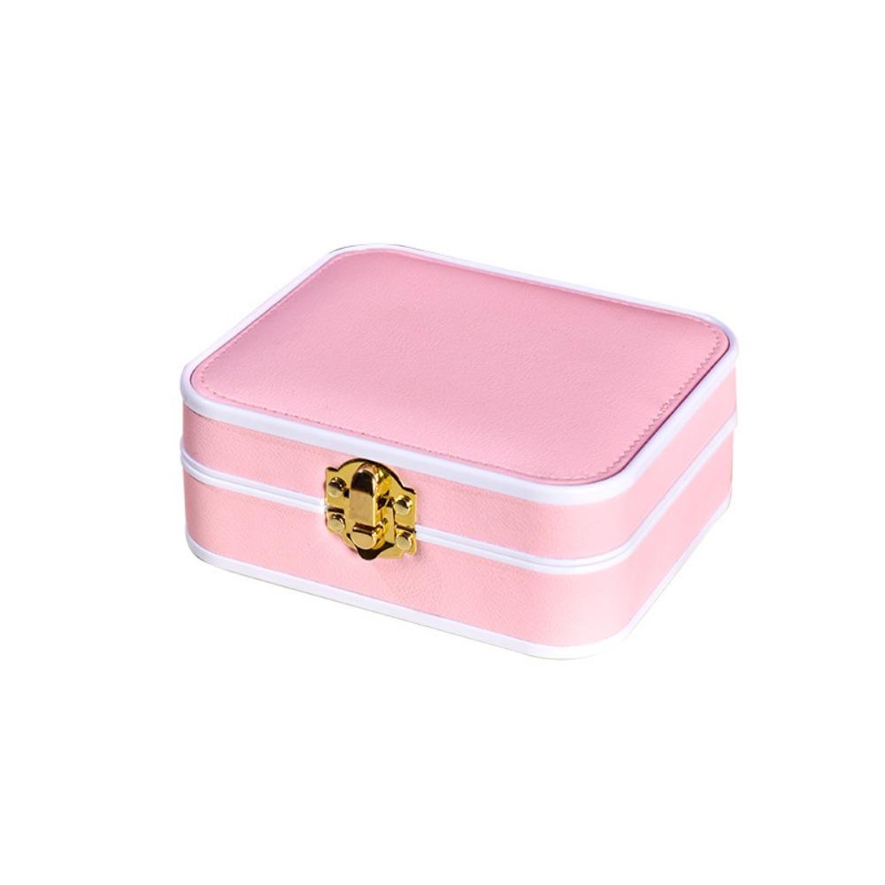 PU Leather Lockable Jewelry Box Lockable Jewelry Storage Case Portable Jewelry Case Girls