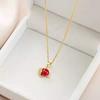 Lucky Little Red Fish Titanium Steel Necklace Little Goldfish Transit Clavicle Chain Does Not Fade Network