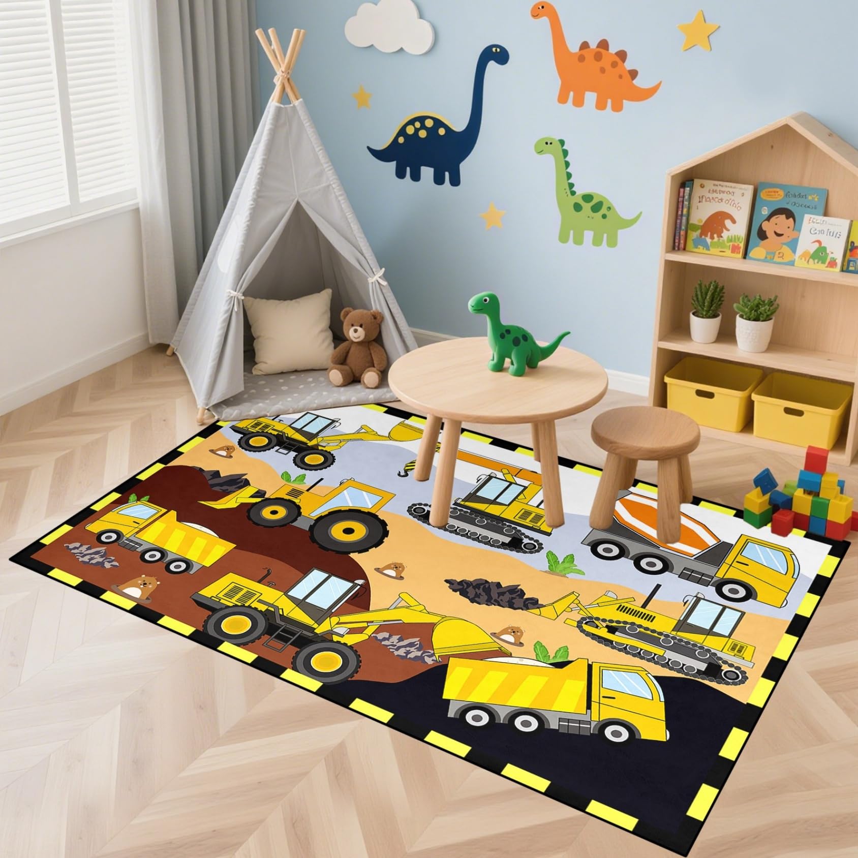 

5x7 Feet Car Road Rug for Kids, Educational Play Mat Interactive Car Carpet for Children s Room Floor Decor 60cm x 120cm