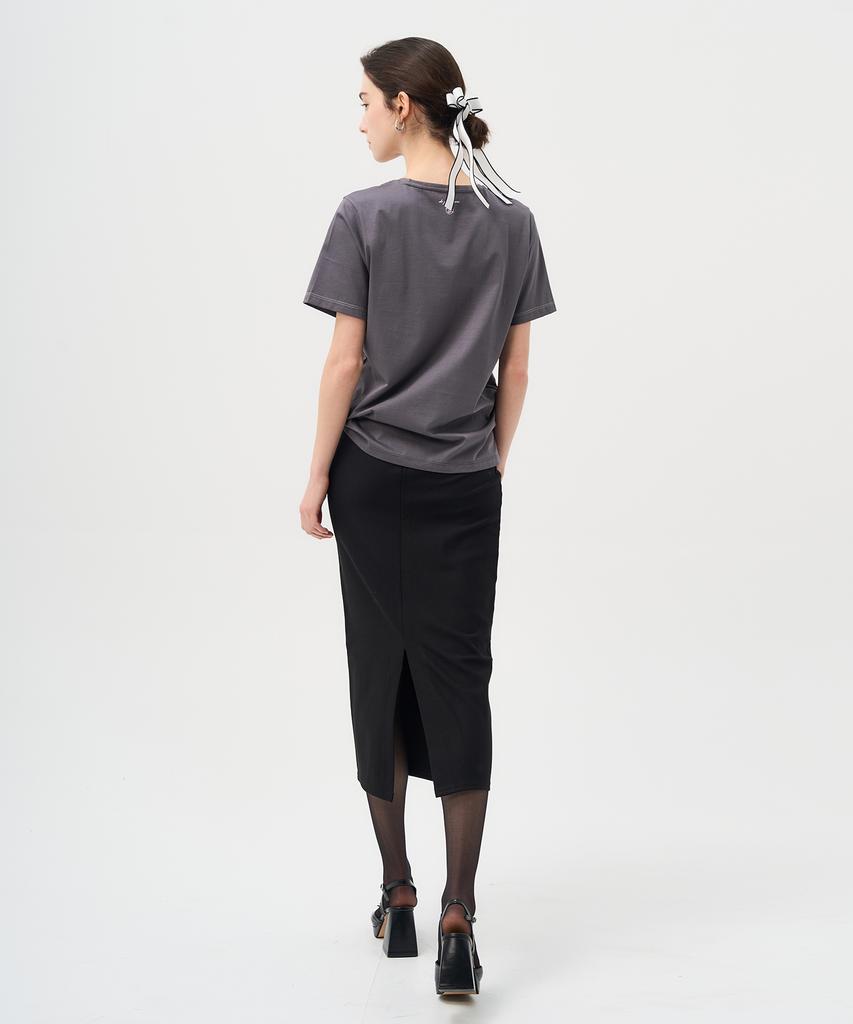 Pelimela Pansy Shinee T-Shirt (Charcoal)