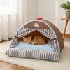 Pet Tent Bed with Carrying Handle Warm Enclosed Soft Removable Cushion for Dogs, Cats, Naps,