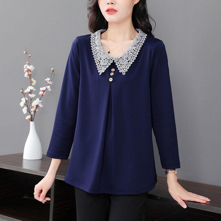 WTEMPO Women Autumn Casual Long Sleeve O Neck Loose Blouse Vintage Harajuku Solid Shirt Oversized Tops
