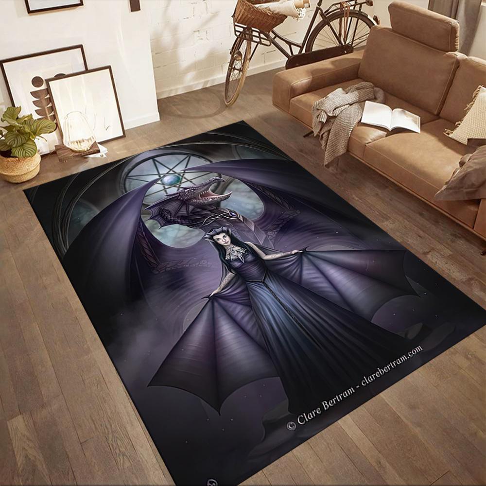 Gothic Style Area Rug Perfect for Kitchen Balcony Dormitory Game Room Antislip Carpet Anime Office Decor Perfect Gift for Women/Men