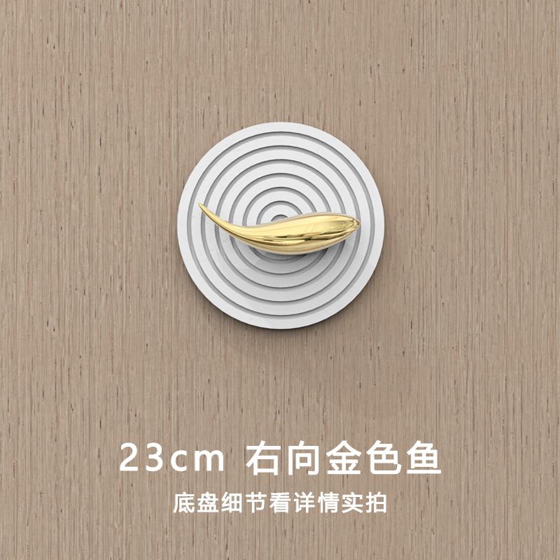 

Creative Gold Plating Stereo Fish-shaped Wall Hanging Wooden Tray Abstract Fish-shaped Wall Hangings Background Wall Decoration