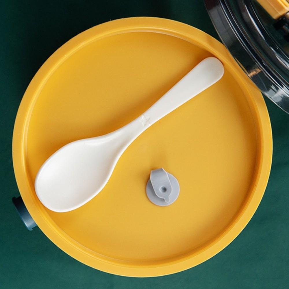 1000/1600ml Insulated Circular Lunch Box Double Layered Compartment Lunch Box  School