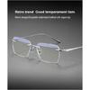 Men Ultralight Pure Titanium Frameless Eyeglasses Women Blue Light Blocking Business Glasses Prescription Myopia Reading Eyewear