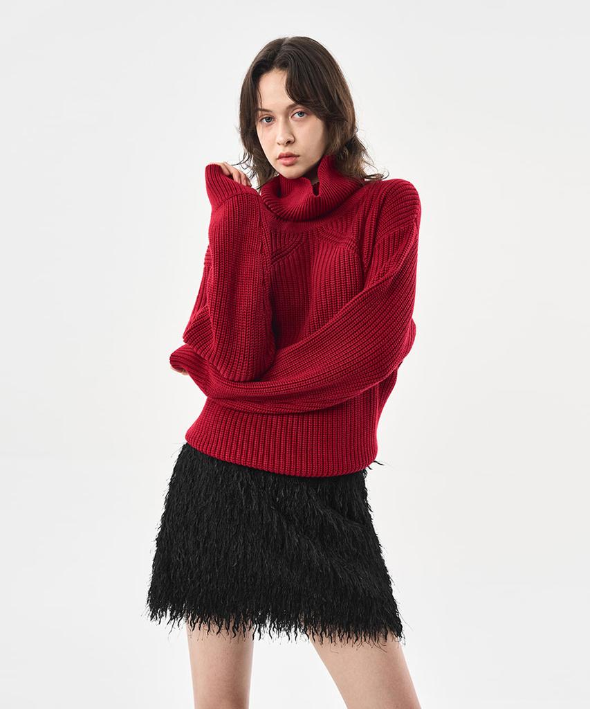 Laneonkyulleoseu Merino Pullover Wool Knit_Red