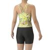 Swimsuit Fitness Separates Insertable Yellow X Black L [Arena] (Mid-Leg, Pads) Women's (YLBK)