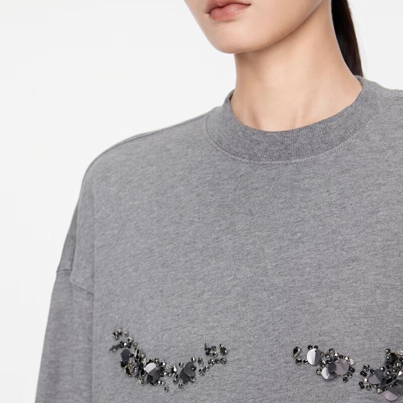 JNBY 2024 Autumn Loose Round Neck Sweatshirt