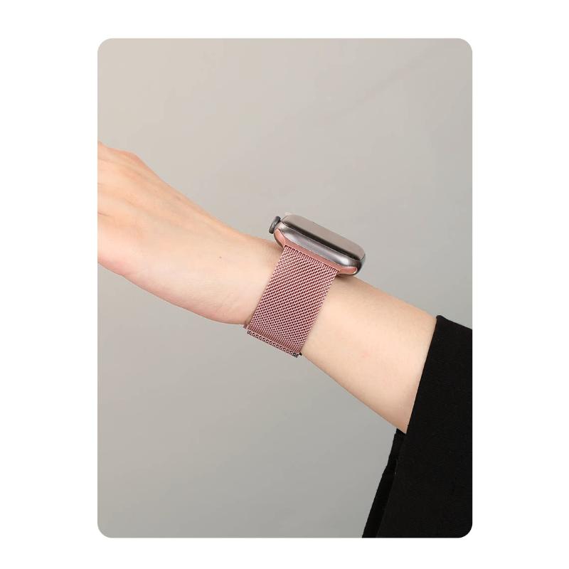 Magnetic Milanese Watch Strap for Apple Watch S11, iWatch 10/9/8/7/SE