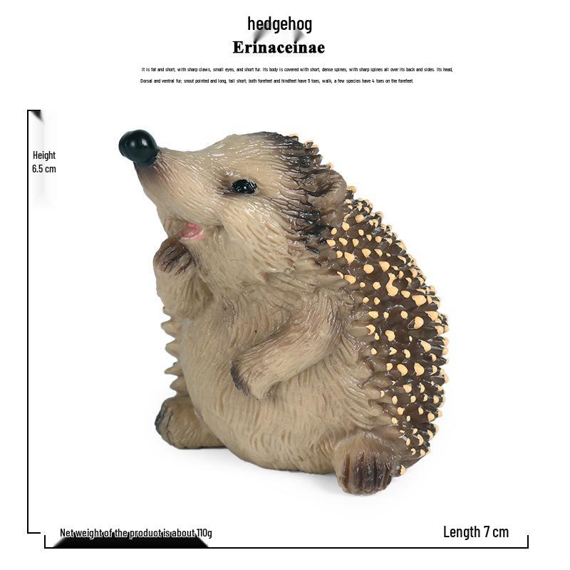 Children's Wild Hedgehog Animal Model Educational Figurine - Jungle Spiky Hedgehog Desktop Toy