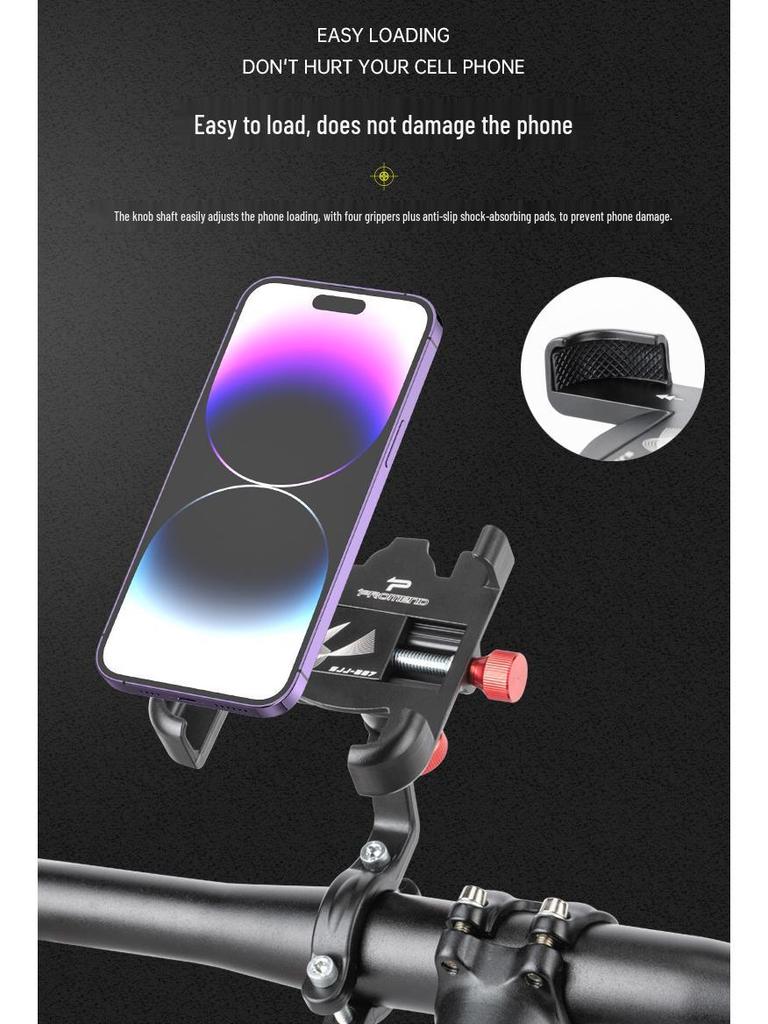 Aluminum Alloy Rotating Bicycle & Scooter Phone Holder - Adjustable Front & Rear Mount
