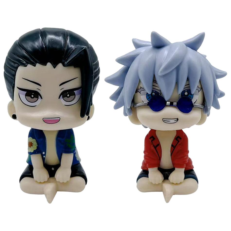 Model Toy Gift Anime JJK Figure Geto Suguru Look Up Figure Q Edition Satoru Gojo Figure Geto and Gojo Action Figure Sitting Pose