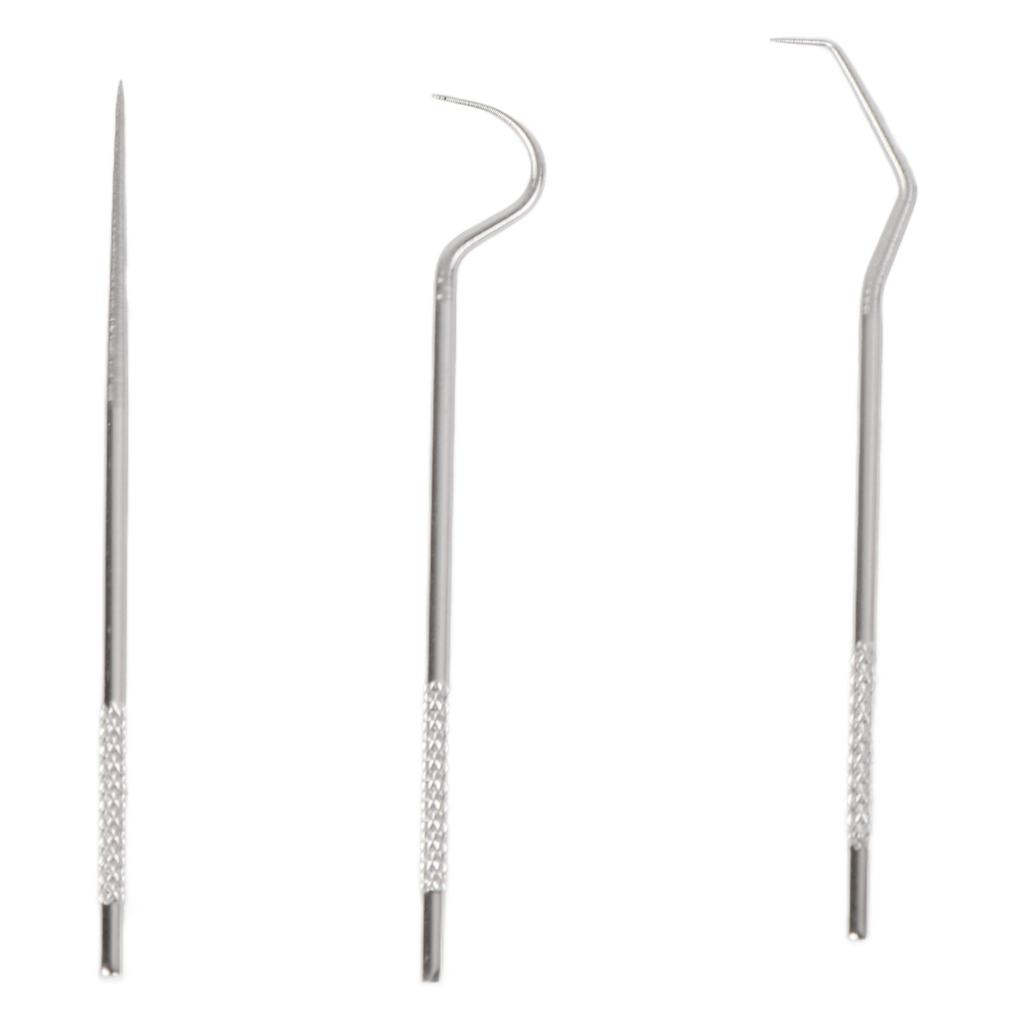 304 Edelstahl Zahnstocher Set Zahnseide Metall Zahnstocher Tragbares Aufbewahrungsrohr Mund-Zahnpflege Reinigungsgeräte Zahnstocher Dreiteiliges Set