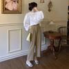 2025 Spring/Autumn French Puff Sleeve Round Neck Women's Casual Loose Top