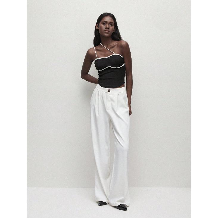 New Summer Casual Temperament Slim Fit Sexy Vest T-Shirt Sleeveless Suspender Versatile Top Strapless Women