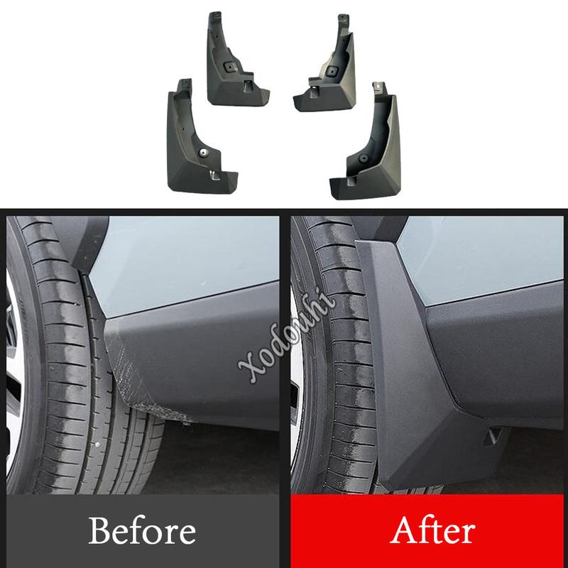 Mudguard Car Accessories Plastic For Toyota Rav4     Fender Mud Flags Protector Exterior Decoration Molding 4PCs