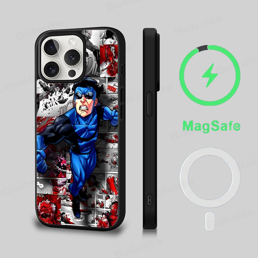 Beliebter Animations-Superheld I-Invincible Cartoon-Handyhülle Magnetische Hülle Für IPhone 16 14 13 12 11 15 Pro Max Plus